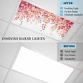 thumbnail image 4 of Red Eucalyptus Leaves Fluorescent Light Covers, Spring Floral Summer Botanical Magnetic Light Covers for Ceiling Lights, Fluorescent Ceiling Shade Filters for Classroom Bedroom Office 4x2Ft x 4PCS, 4 of 8