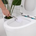thumbnail image 3 of Escobillero de repuesto, escobilla de baño negra, con mango de acero inoxidable, juego de 4 escobilla de repuesto, tipo económico, plástico acero inoxidable, 35cm, blanco JM MX-0139761FYD, 3 of 4