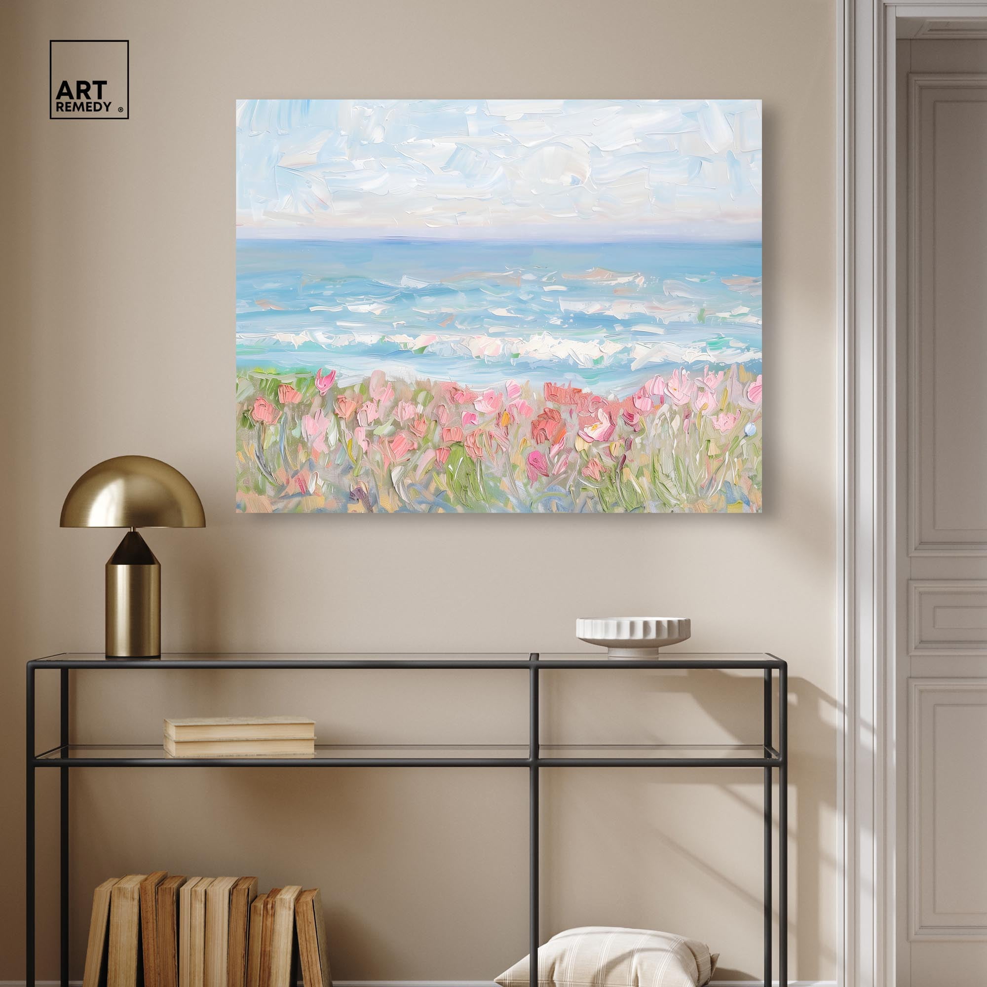 Waves of Peace Canvas Famous Artist Prints by Art Remedy, Gallery Wrapped, 36 x 30
