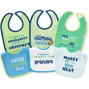 Gerber - Terry Attitude Dribbler Bibs 6-Pack, Blue