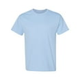 thumbnail image 5 of Hanes EcoSmart Men's Short Sleeve T-Shirt, Crewneck Classic Fit Tee, Cotton-Poly, Light Blue, M, 5 of 5