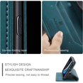 thumbnail image 4 of Case for iPhone 7 Plus iPhone 8 Plus, Retro Matte Protective Leather Case with RFID Blocking Viewing Stand Magnetic Closure TPU Shell Flip Cover - Blue, 4 of 13