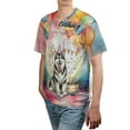 thumbnail image 4 of Happy Birthday to Alaskan Malamute Kitten Party Balloons Cake All Over Print 3D Shirt Unisex Merch Alaska Mal Dog Lovers Gifts - 00027, 4 of 6