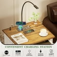 Gun Night Stand with Charging Station & Reading Light Farmhouse Bedside Table with Human Sensor