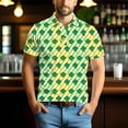 thumbnail image 7 of biudgviw Saint Patricks Day T Shirts for Men Short Sleeve Print Golf Shirts Lightweight Fitted Button Lapel Graphic Tees Big and Tall, 7 of 7