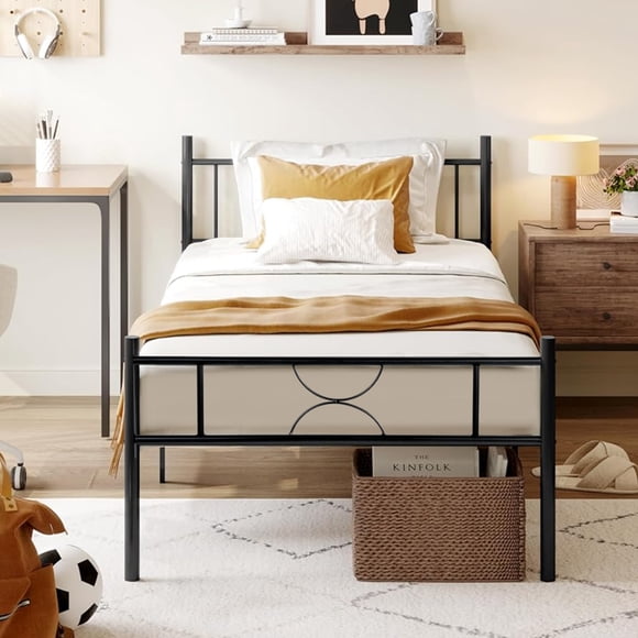 Cama Individual Base de Cama Plegable LONITA BLANCO FurnitureR Individual