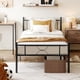 thumbnail image 1 of Cama Individual Base de Cama Plegable LONITA BLANCO FurnitureR Individual, 1 of 6