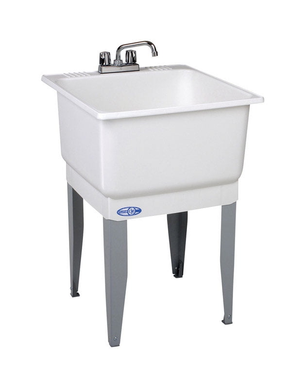 Utilatub 23 in. W x 25 in. D Single Polypropylene Laundry Tub