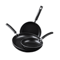 thumbnail image 1 of Juego De 3 Sartenes Cinsa Forta Diamante De Aluminio Esmaltado Negro Con antiadherente, 1 of 8