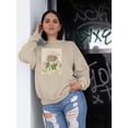 thumbnail image 2 of Vintage Rose Bookplate. Sweatshirt Women -Vision Studio Designs, Female Small, 2 of 4