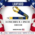thumbnail image 2 of Lanyard - State Flag Utah - USA - L098 | ID Badge Holder Neck Strap, Keychain, 2 of 9