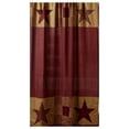 thumbnail image 5 of VHC Brands Ninepatch Star Bath Decor, Shower Curtain w/ Patchwork Borders, Red, 72x72, 5 of 7