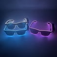thumbnail image 3 of Gafas luminosas, lentes oscuras, gafas de luz fría, fiesta, escuela, empresa, actuación, accesorios de animación, 3 of 5
