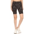 thumbnail image 2 of Womens High Waist Ultra Soft Printed Fashion Biker Shorts, 2 of 4