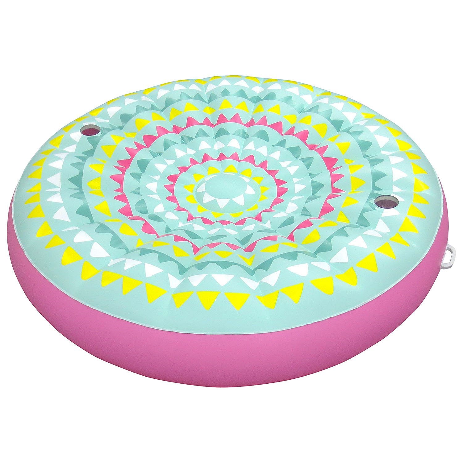 Sun Pleasure 5' Medallion Float for Swimming Pool, Pink Triangle