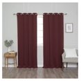 thumbnail image 2 of Huang zhong wen Premium Flame Retardant Thermal Insulated Fire Retardant Blackout Curtain - Antique Bronze Grommet Top - Burgundy - 52" W x 96" L - (2 Panel), 2 of 9