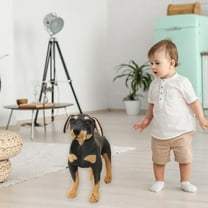 Kumdkd Lifelike Plush Stuffed Dog Toy – Realistic Soft Fabric Puppy for Kids & Adults, Interactive Companion for Relaxation, Home Decor (9.8” Cuddly Animal, Child-Safe)