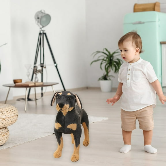 Kumdkd Lifelike Plush Stuffed Dog Toy – Realistic Soft Fabric Puppy for Kids & Adults, Interactive Companion for Relaxation, Home Decor (9.8” Cuddly Animal, Child-Safe)