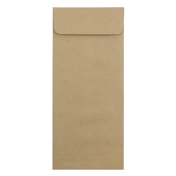 JAM 14 Policy Envelopes, 5x11.5, 50/Pack, Brown Kraft Recycled