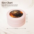 thumbnail image 2 of Yiaed Cool Fire Lion Print Travel Jewelry Case Bridesmaid Gift Boxes Jewelry Travel Organizer Small Round Jewelry Box Mini Storage-Pink, 2 of 7