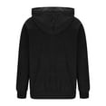 thumbnail image 5 of Zylanna Men's Hooded Sweatshirts with Multi-Pockets, Half-Zip Solid Color Casual Fleece Lined Sport Hoodies Pullover for Men Black, 5 of 7