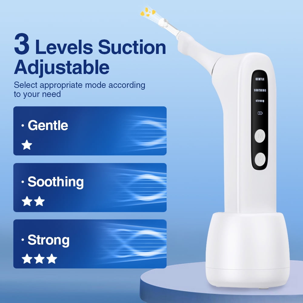 Upgraded Electronic Vacuum Tonsil Stone Remover with Built-in LED Light - Tonsil Stone Removal Kit with 3 Levels Suction,Tonsil Cleaner,Fight Bad Breath Oral Irrigator and 5X Magnifying Mirror,White