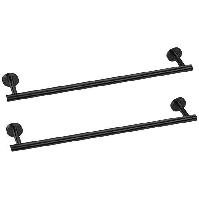 Cilee 2 Piezas Toallero De Baño Negro Mate Toallero Doble De 16 Pulgadas Toallero De Baño Toallero Colgador Para Baño Montaje En Pared De Acero Inoxidable