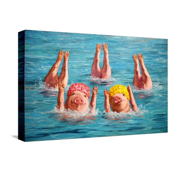 Art.com Water Ballet Stretched Canvas Print Wall Art by Lucia Heffernan, 18" x 12"