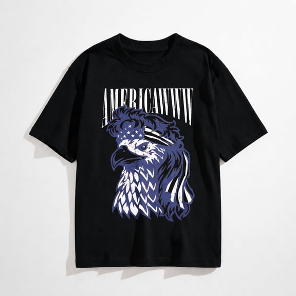Mens Funny T Shirts America Sarcastic Fourth of July Bald Eagle Graphic Tee for Men