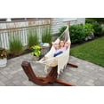 thumbnail image 7 of Sol Living Bahia Brazilian Patio Hammock Crochet Cotton Hammock Single Hammock for One Person Outdoor Patio Swing Chair Hand Woven Mayan Hammock Use Inside Outside Backyard Decor Porch Swing - Natural, 7 of 7