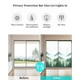 thumbnail image 4 of Window Privacy Film Green Foggy Forest Stained Glass Window Film Decorative Sun Block Window Cover Mist Mountain Trees Nature Scenery Window Clings Static Adhesive Sticker for Bathroom 35.4"x78.7", 4 of 7