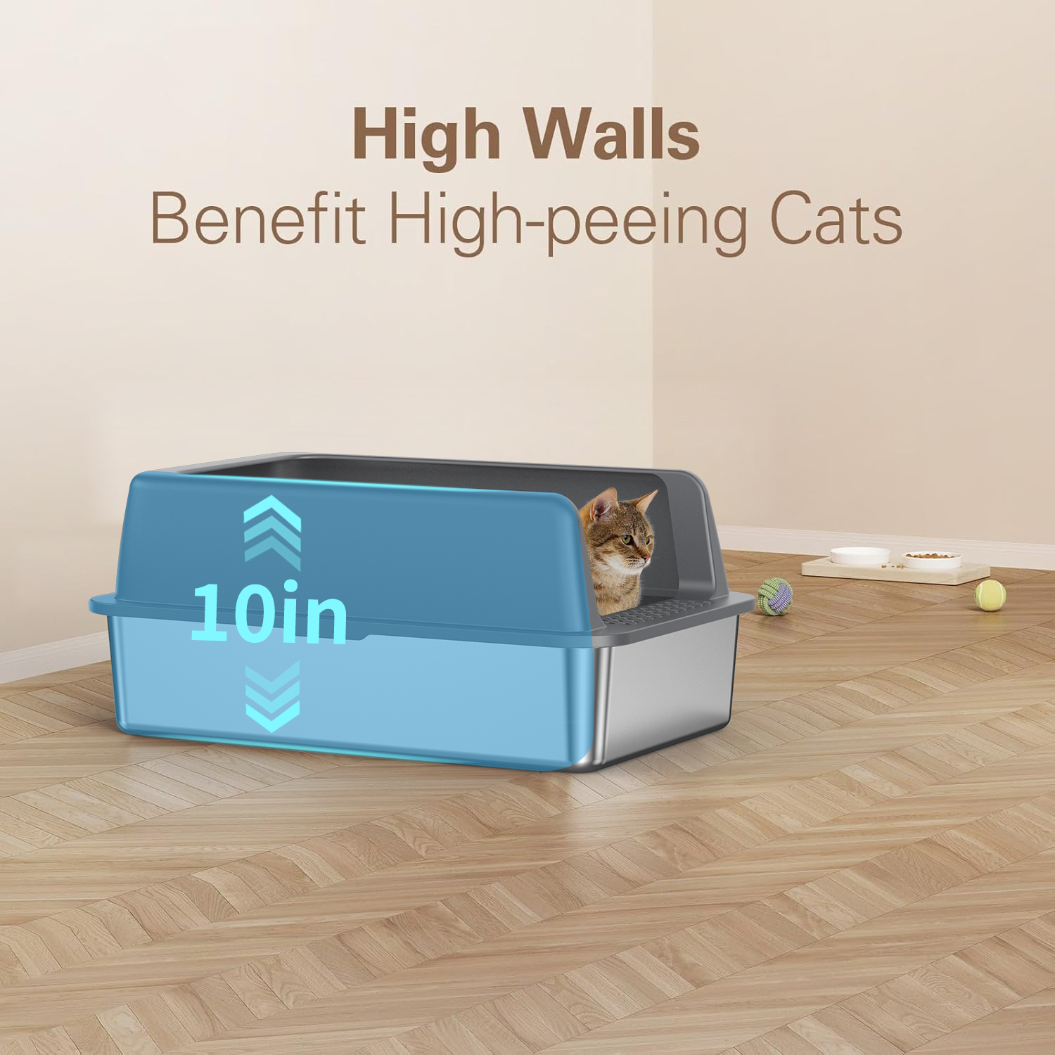 Bug Hull Stainless Steel Cat Litter Box 23" x 14.7" photo 7
