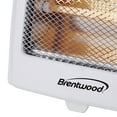 thumbnail image 3 of Brentwood Kool Zone H-Q 801W 800-Watt-Max Portable Quartz Space Heater, White, H-Q801W, 3 of 4