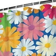 thumbnail image 3 of Waterproof Textures Daisy Flowers Shower Curtain 72x72 Inch Boho Style Polyester Unique Shower Curtain for Bathroom Hotel Home Decor with 12 Plastic Hooks, 3 of 5