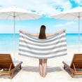 thumbnail image 4 of Microfiber Beach Towel – Double Sided Velour Large Sand Free Quick Dry Super Absorbent Soft Travel Towel for Pool Swimming Camping 59x30 Inch,Gray, 4 of 6
