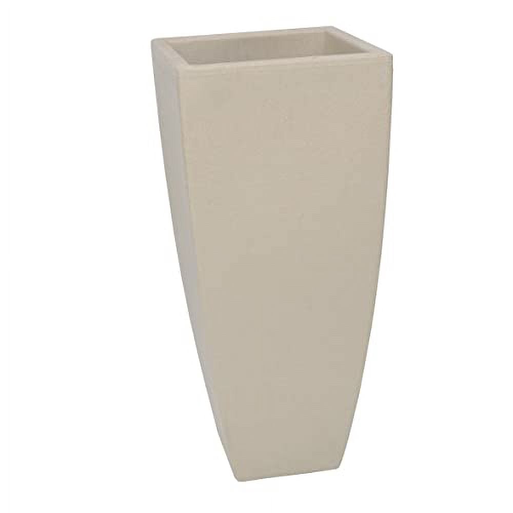 Ecobo 35.4 inches Eco-Friendly Rectangular Pot Planter, Capri Indoor/Outdoor use, Durable, Versatile & Lightweight, Designed by Brazilian Artisans, Contemporary All-Weather Design – Beige