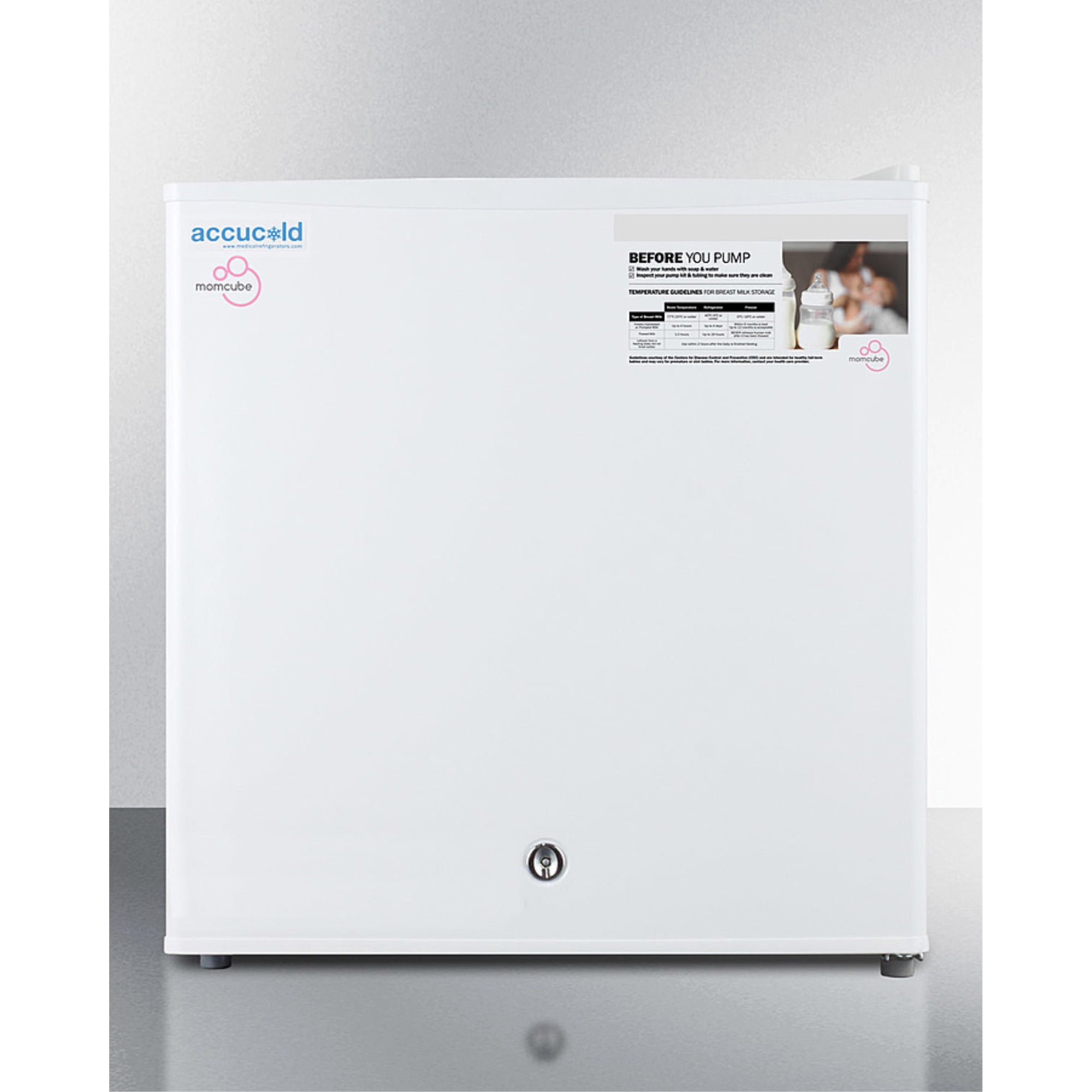 Compact MOMCUBE all-freezer for breast milk storage