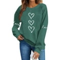 thumbnail image 5 of Erwazi Womens Valentines Hoodies Sweatshirts Crewneck Long Sleeve Cute Print Pullover Tops, 5 of 6