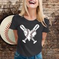 thumbnail image 2 of JLFKNG T Shirts For Women Fashion Sports Baseball Print Round Neck Short Sleeve Casual T Shirt Tops Breathable Loose Fit Comfy Summer Clothes, 2 of 5