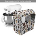 thumbnail image 2 of Coffee Stand Mixer Cover, Repetitive Moka Pot French Press Briki Latte Donut Coffee Beans Macaron Cookie Print, Kitchen Appliance Organizer Bag Cover with Pockets, 5 Quarts, Multicolor, by Ambesonne, 2 of 4