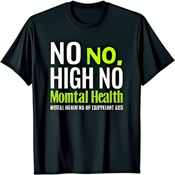 Bold Black T-Shirt with 'NO NO NO' Design & 'Momtal ' Print