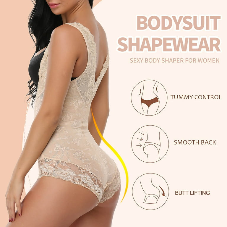 VASLANDA Womens Open Bust Shapewear Bodysuit Tummy Control Shaping Bodysuit  Full Body Shaper Slimmer Briefer