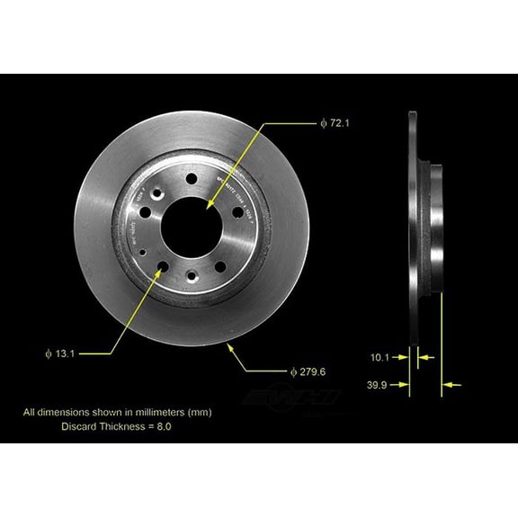 BENDIX PRT5499 Bendix Brake Rotor Fits select: 2006-2012 FORD FUSION, 2008-2013 MAZDA 6