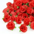 thumbnail image 2 of Vorkoi 100pcs Red Small Artificial Roses 1.3 Inch Mini Red Roses Flowers for Crafts Small Silk Red Rose Flowers Fake Rose Heads for Home Wedding DIY Centerpieces Decor, 2 of 6