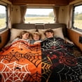 thumbnail image 5 of AZXY Halloween Blanket Spider Web Print Soft Halloween Blankets and Throws 39×51 Inches, Standard Throw Halloween Decor, Halloween Decorations for Bedroom Home Living Room Layout, 5 of 9