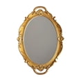 thumbnail image 2 of Uuiauoio Decorative Mirror Tray, Makeup Jewelry Perfume Organizer, Vintage Oval Display and Serving Tray for Bedroom Living-Room Dresser Decor (14.9”x 9”) (Oval), 2 of 7
