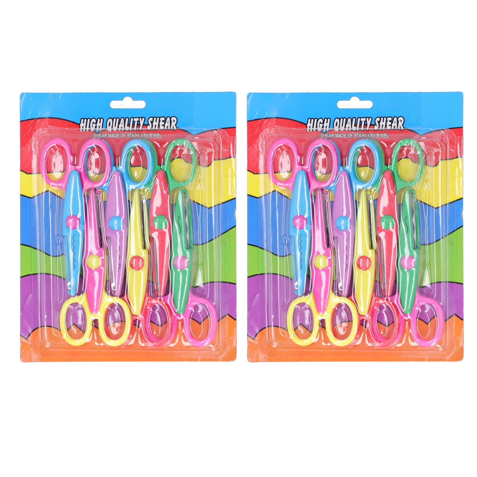 Tebru Paper Edge Scissors,12pcs DIY Children Craft Scissors Art Decorative Paper Edge Scissors for Scrapbooks,Edge Scissors