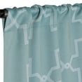 thumbnail image 2 of Superior Trellis Blackout Rod Pocket Curtain Panel Pair, Set of 2 Curtains, 26"W x 63"L, Teal, 2 of 6
