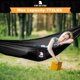 thumbnail image 2 of Hamaca de camping Covacure – Hamaca doble ligera, soporta hasta 772 libras, hamacas portátiles para interior, exterior, senderismo, camping, mochilero, viajes, patio trasero, playa (negro), 2 of 5