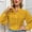 Yellow, variant on Womens Button Down V Neck Shirts, Long Sleeve Roll Up Cuffed Sleeve Casual Work Plain Blouse Tops, Classic Chiffon Loose Fit Work Shirt Tops with Pockets Yellow M